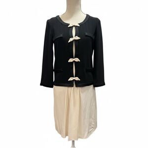 Moschino Black and White Bow Dress